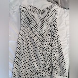 Revolve Superdown Polka Dot Ruched Dress